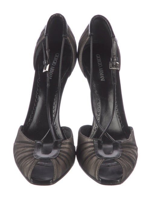 Giorgio Armani Mesh Accents D'Orsay Pumps