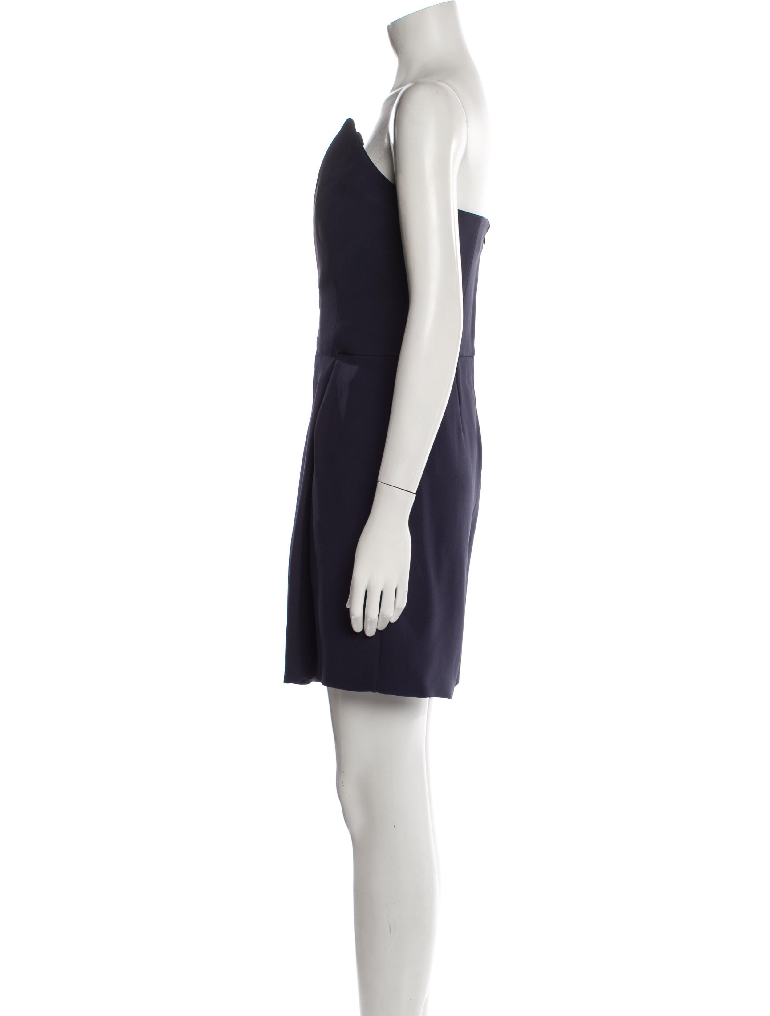 Giorgio Armani Silk Strapless Romper