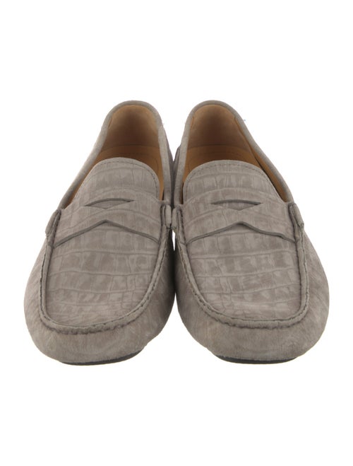 Giorgio Armani Embossed Leather Loafers