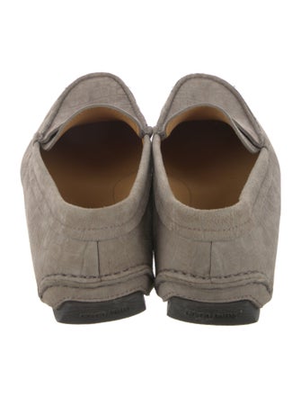 Giorgio Armani Embossed Leather Loafers