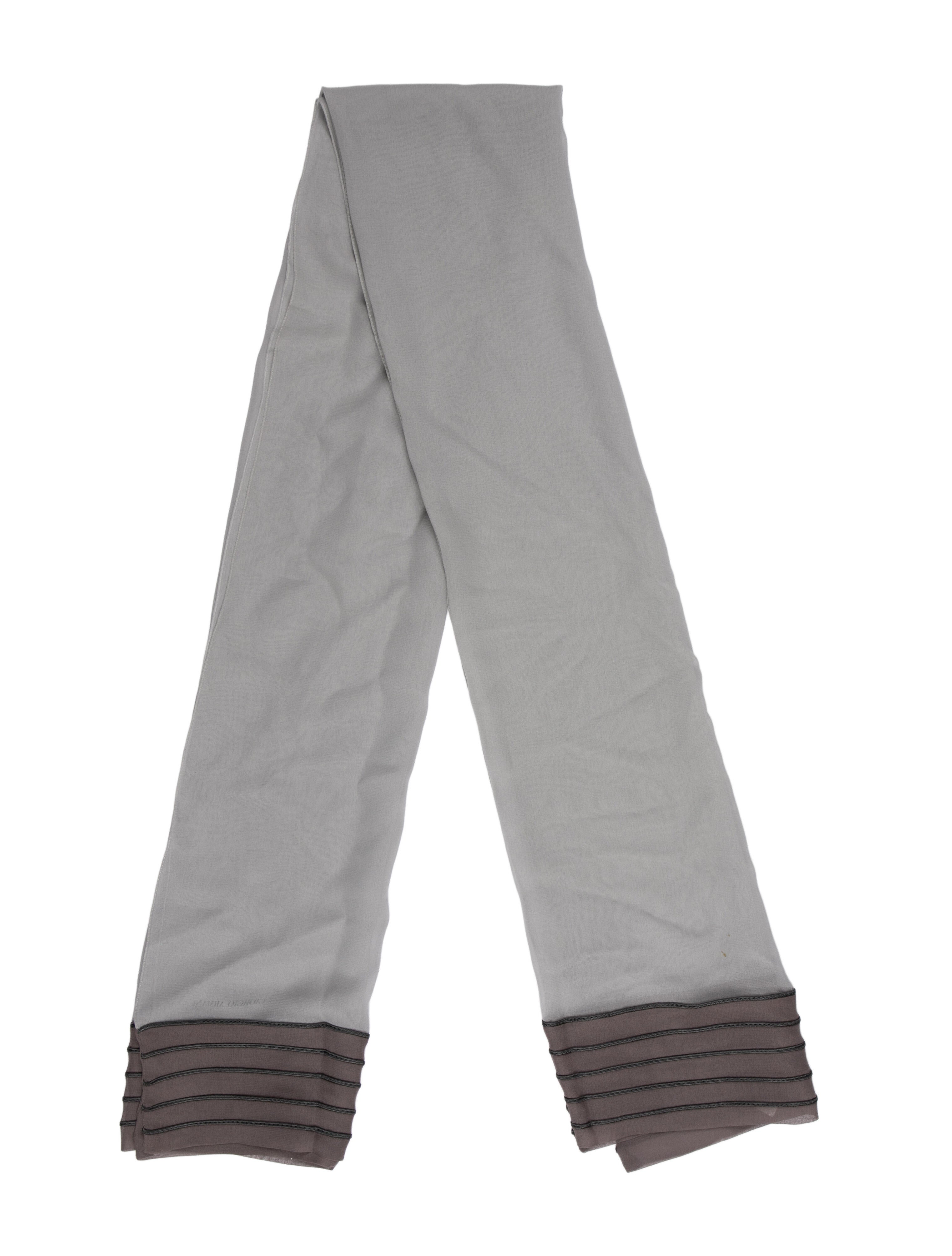 Giorgio Armani Silk Striped Scarf