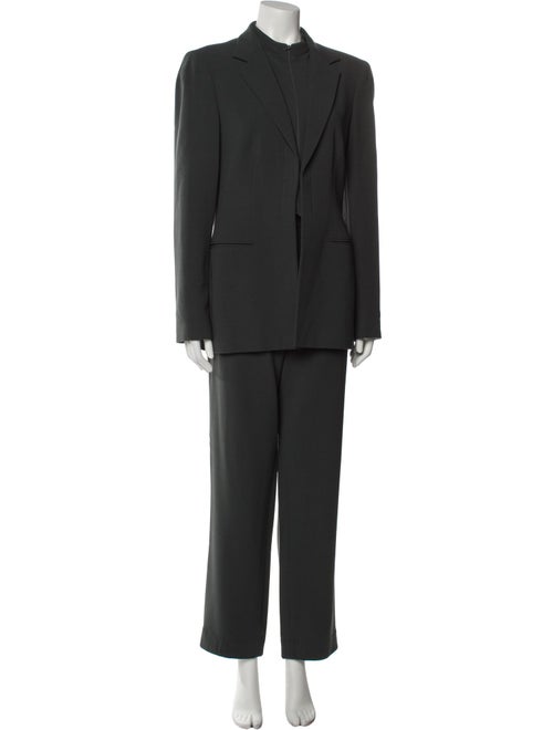 Giorgio Armani Wool Ruffle Embellishment Pantsuit