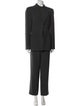 Giorgio Armani Wool Ruffle Embellishment Pantsuit