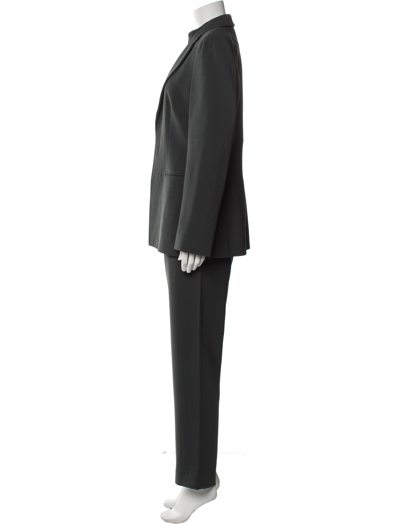 Giorgio Armani Wool Ruffle Embellishment Pantsuit