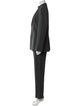 Giorgio Armani Wool Ruffle Embellishment Pantsuit