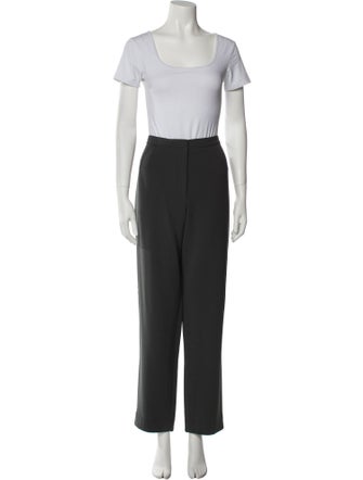 Giorgio Armani Wool Ruffle Embellishment Pantsuit