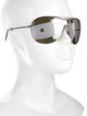 Giorgio Armani Shield Mirrored Sunglasses