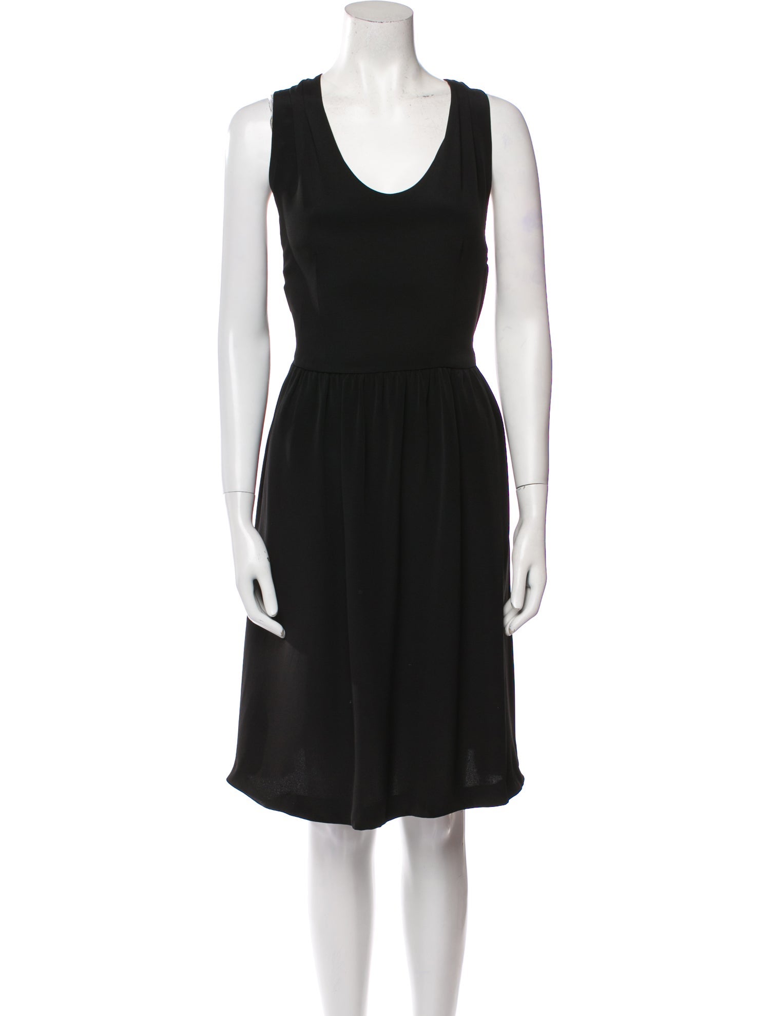 Giorgio Armani Scoop Neck Knee-Length Dress
