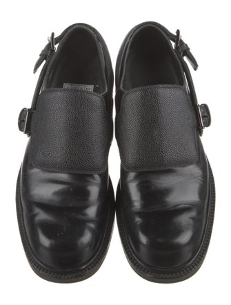 Giorgio Armani Leather Monk Straps
