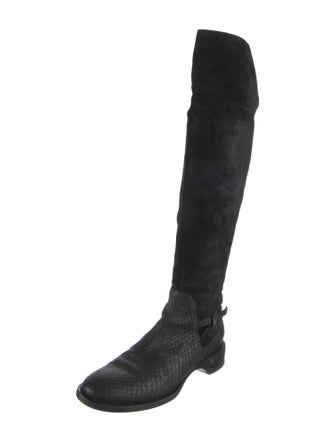 Giorgio Armani Suede Riding Boots