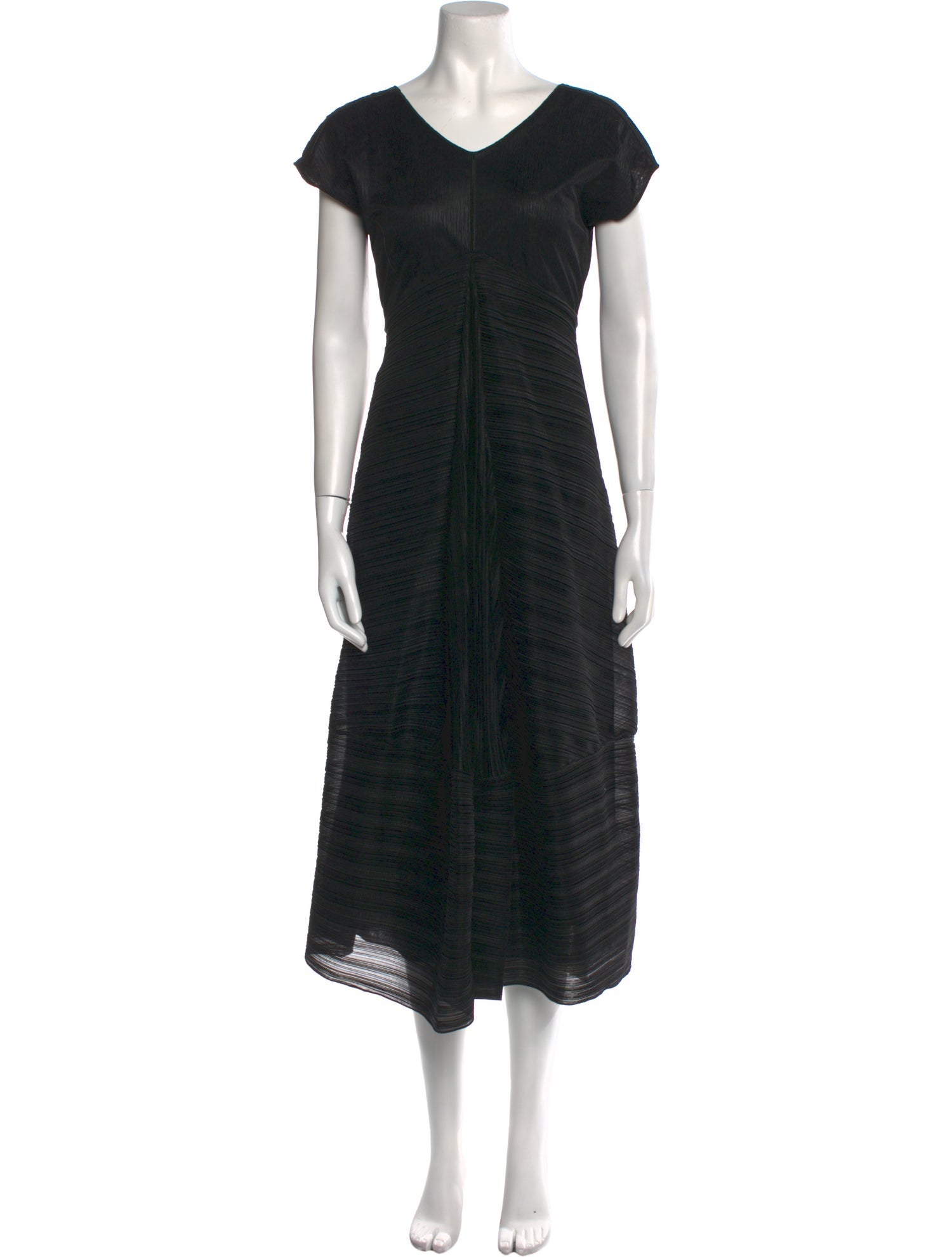 Giorgio Armani V-Neck Midi Length Dress