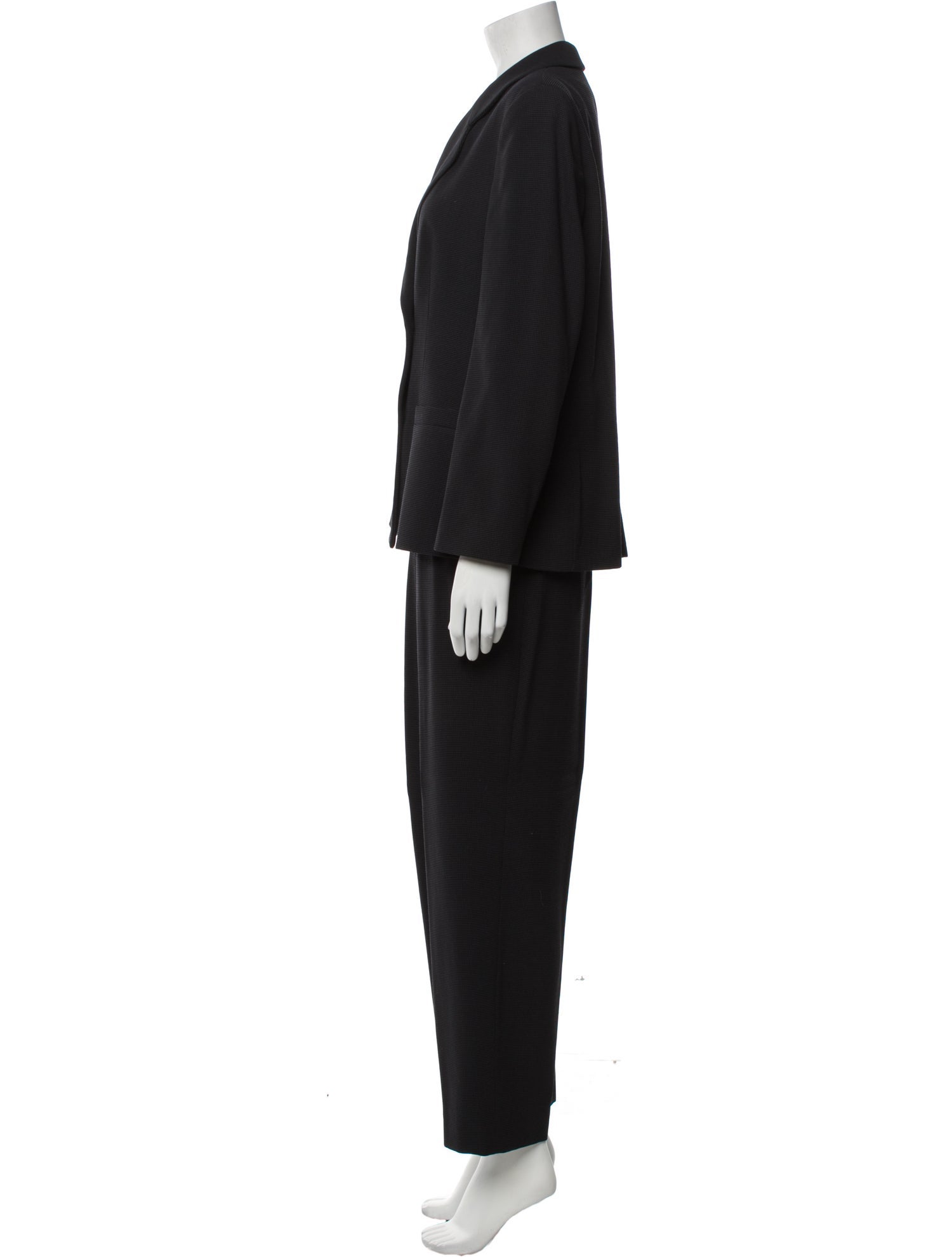 Giorgio Armani Wool Ruffle Embellishment Pantsuit