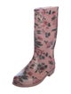 Giorgio Armani Rubber Floral Print Rain Boots