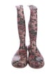 Giorgio Armani Rubber Floral Print Rain Boots