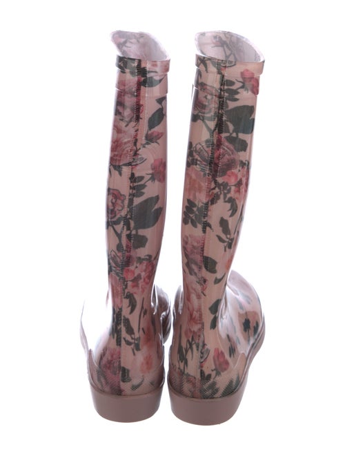 Giorgio Armani Rubber Floral Print Rain Boots