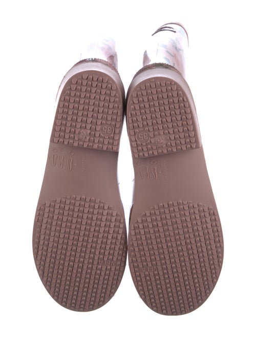 Giorgio Armani Rubber Floral Print Rain Boots