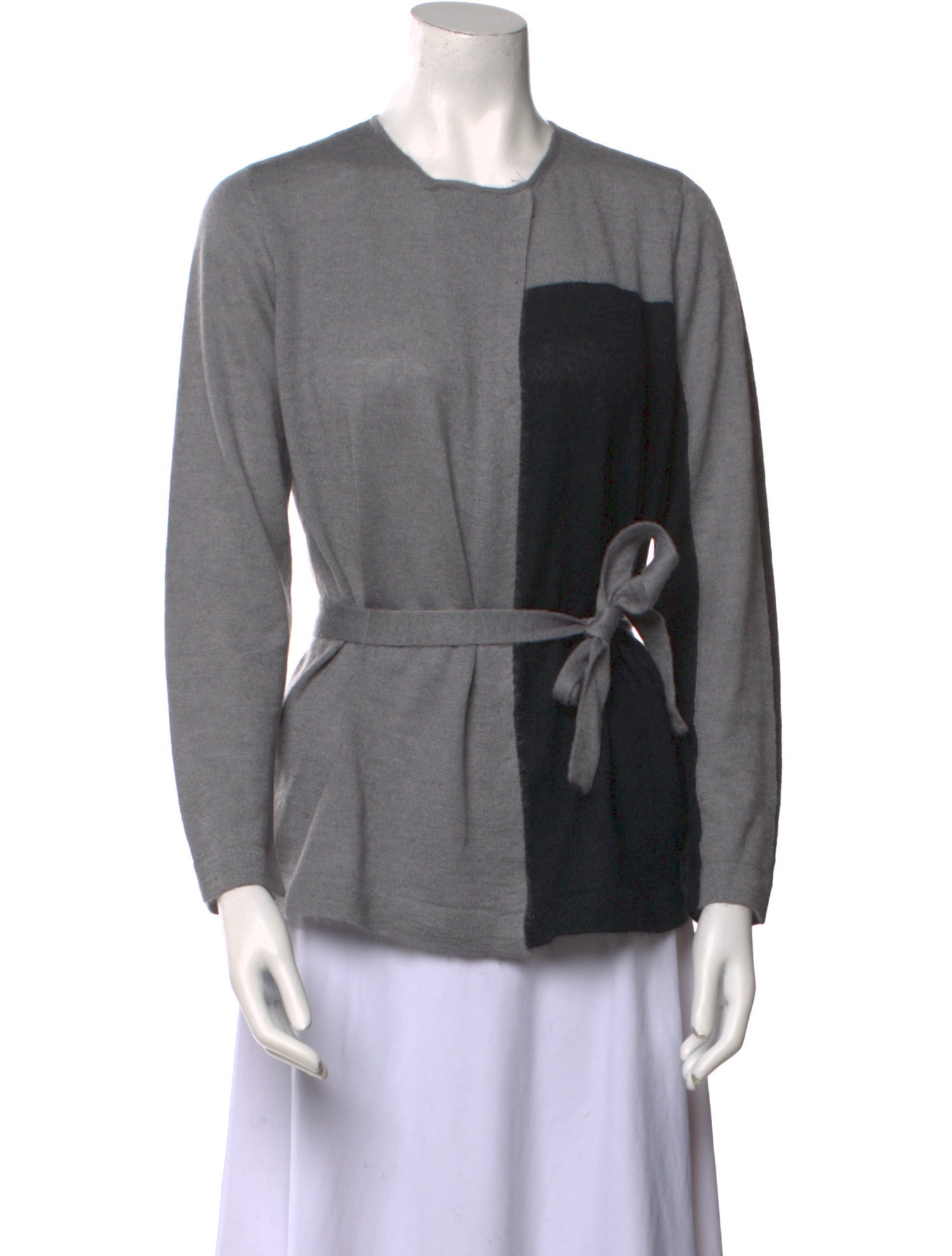 Giorgio Armani Mohair Colorblock Pattern Sweater