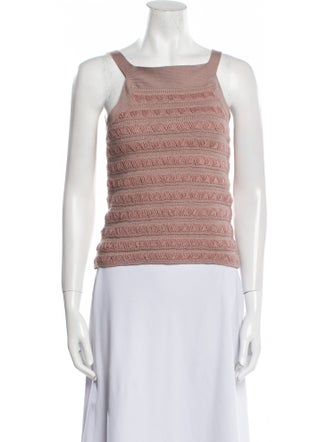 Giorgio Armani Wool Square Neckline Crop Top
