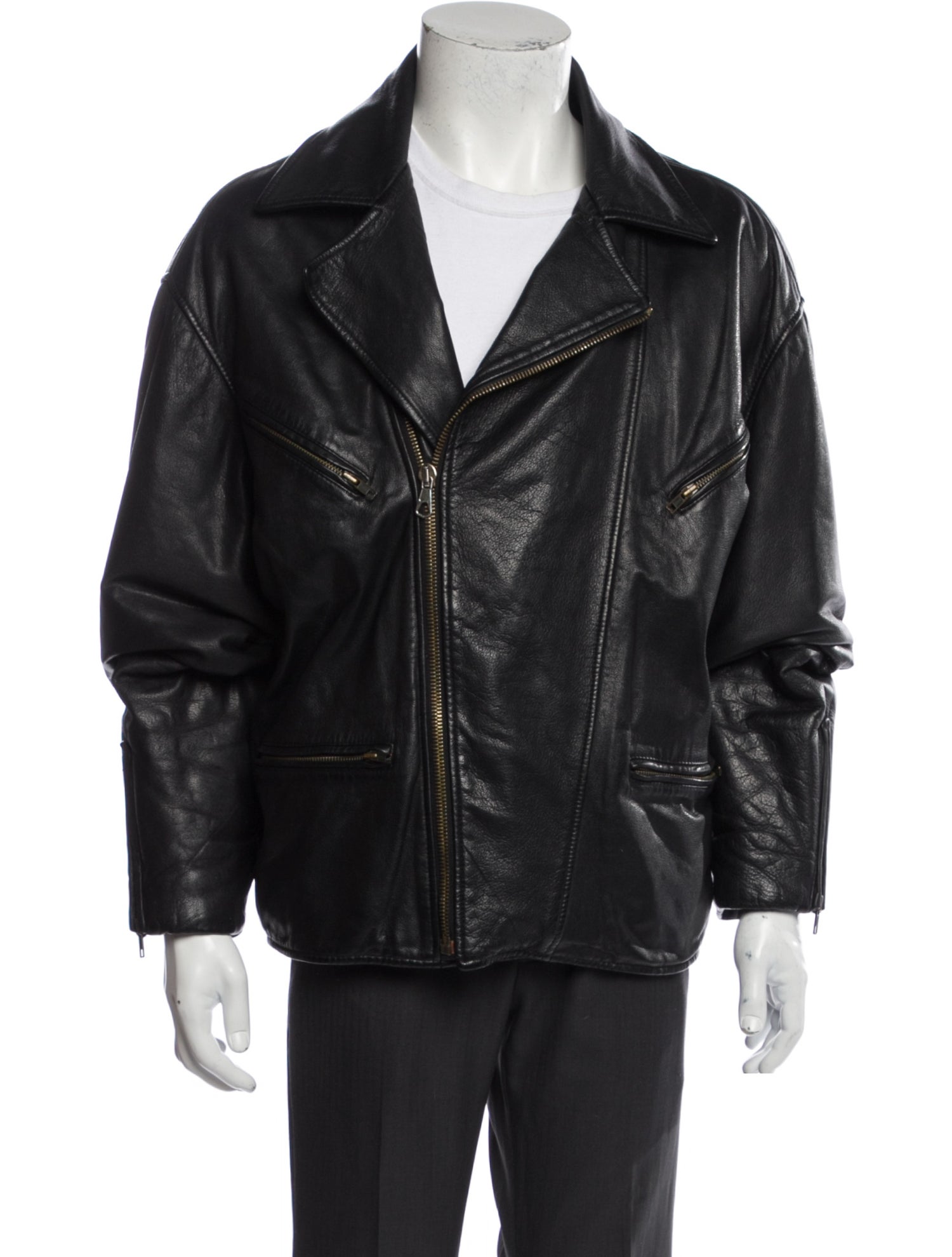 Giorgio Armani Vintage Leather Moto Jacket