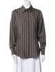 Giorgio Armani Silk Striped Button-Up Top