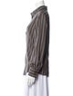 Giorgio Armani Silk Striped Button-Up Top
