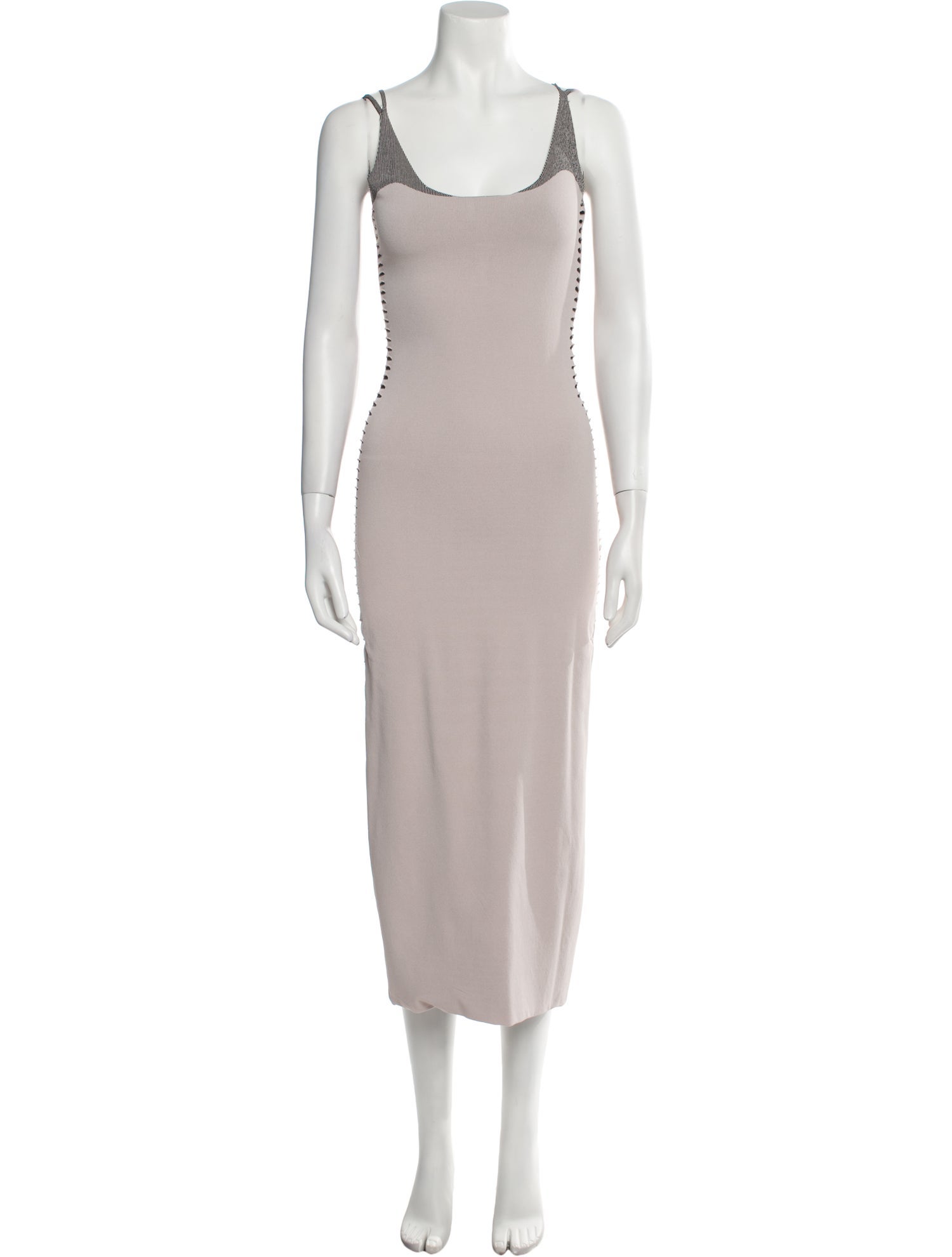 Giorgio Armani Square Neckline Long Dress