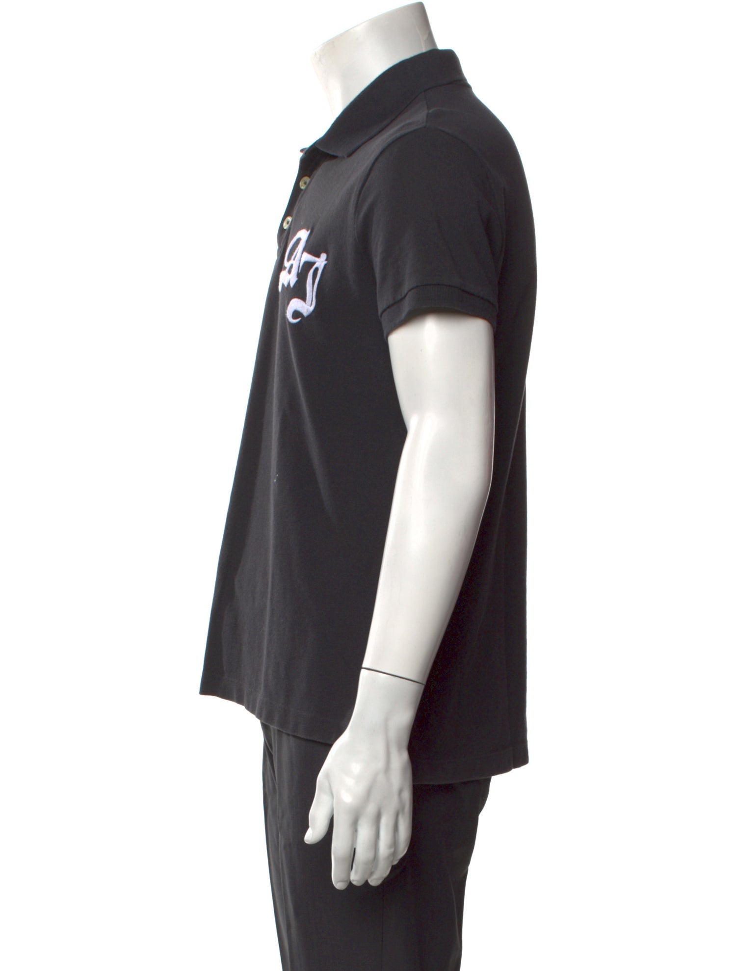 Giorgio Armani Graphic Print Collar Polo Shirt