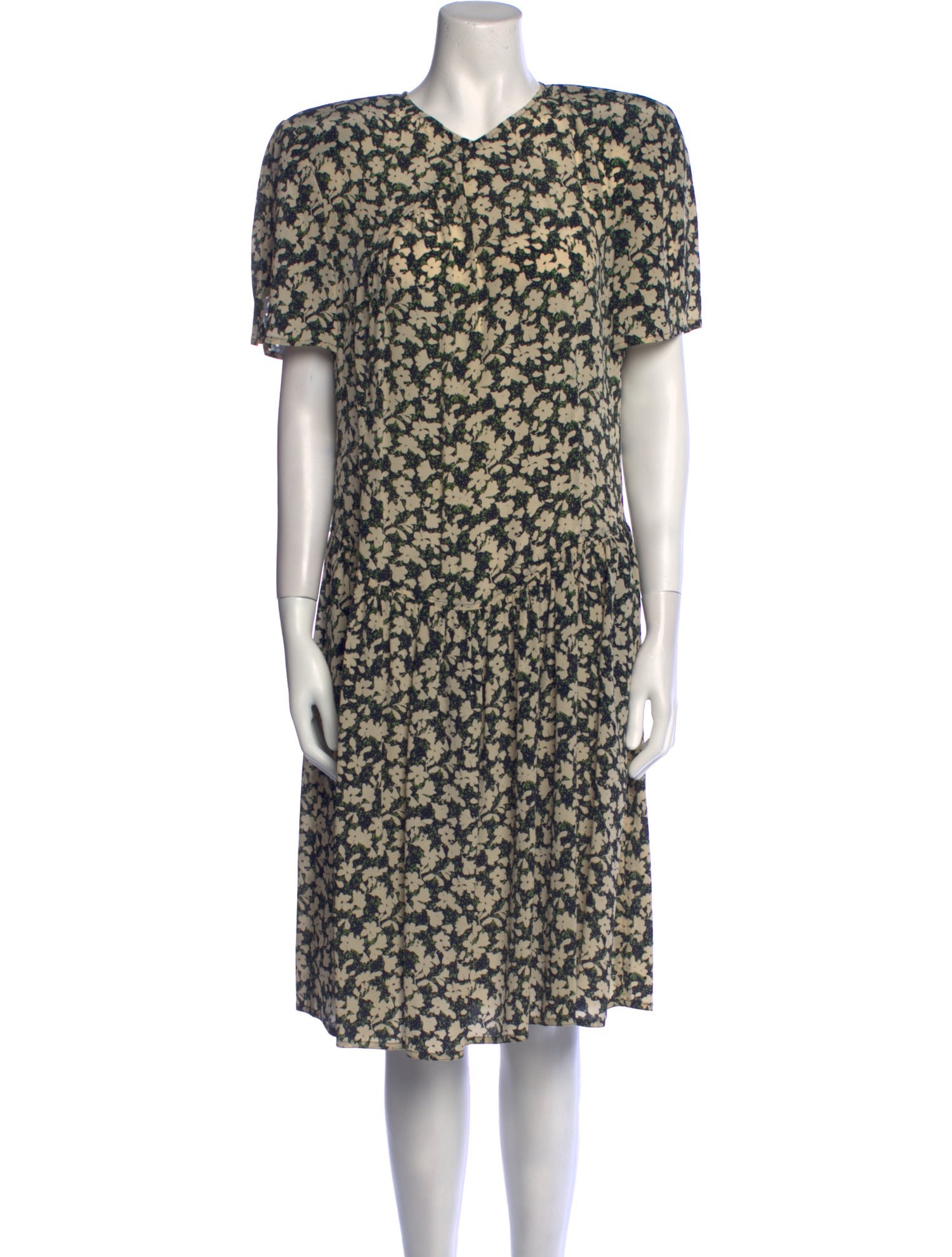 Giorgio Armani Floral Print Midi Length Dress