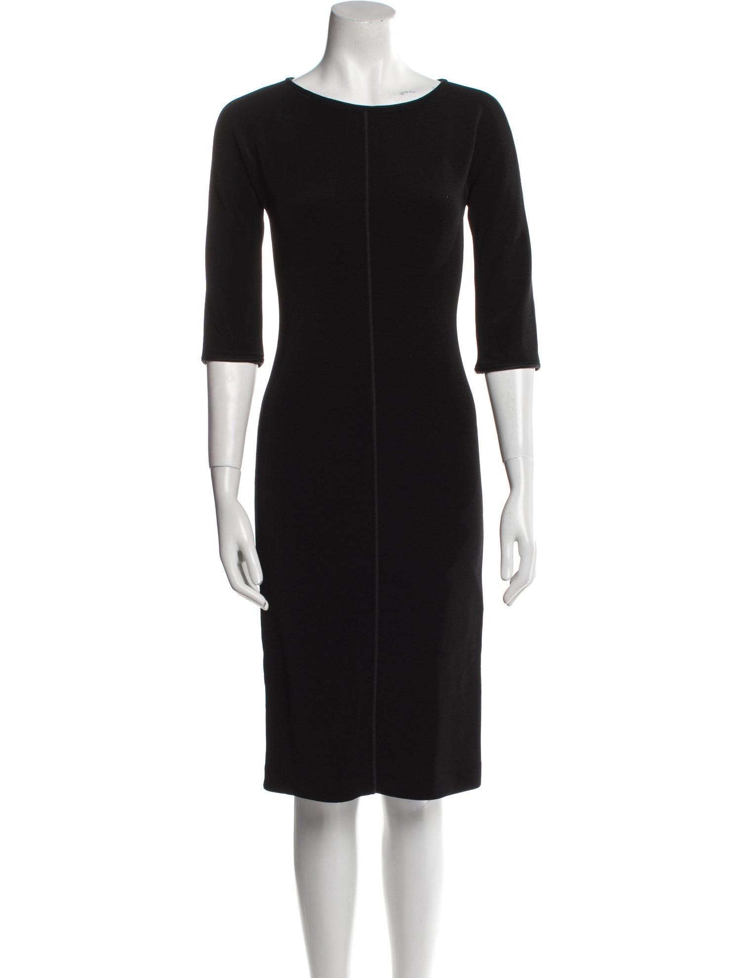 Giorgio Armani Bateau Neckline Knee-Length Dress