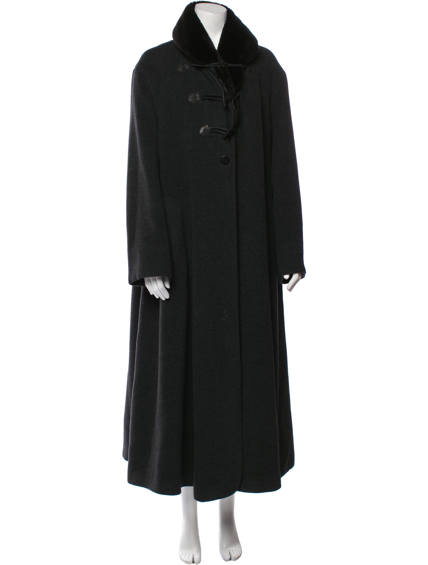 Giorgio Armani Vintage Virgin Wool Faux Fur Coat