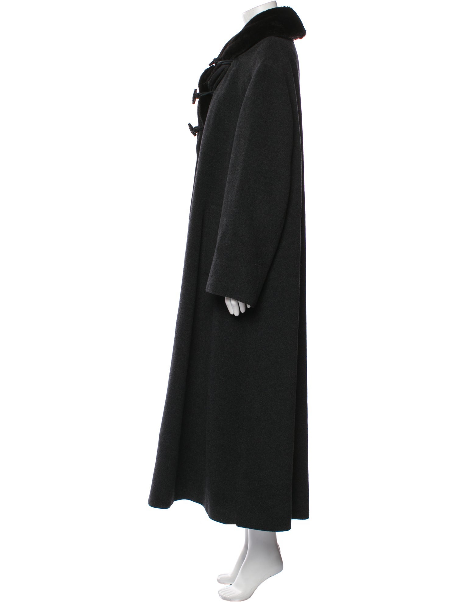 Giorgio Armani Vintage Virgin Wool Faux Fur Coat