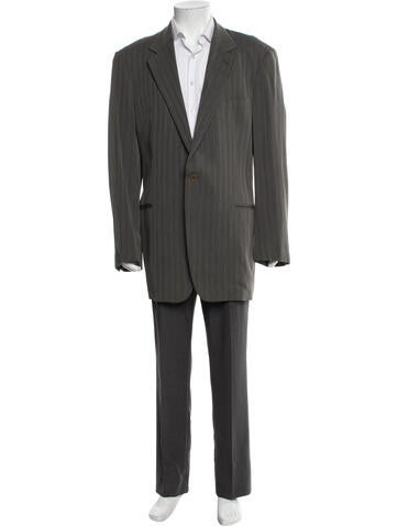 Giorgio Armani Outerwear Striped Overcoat XL