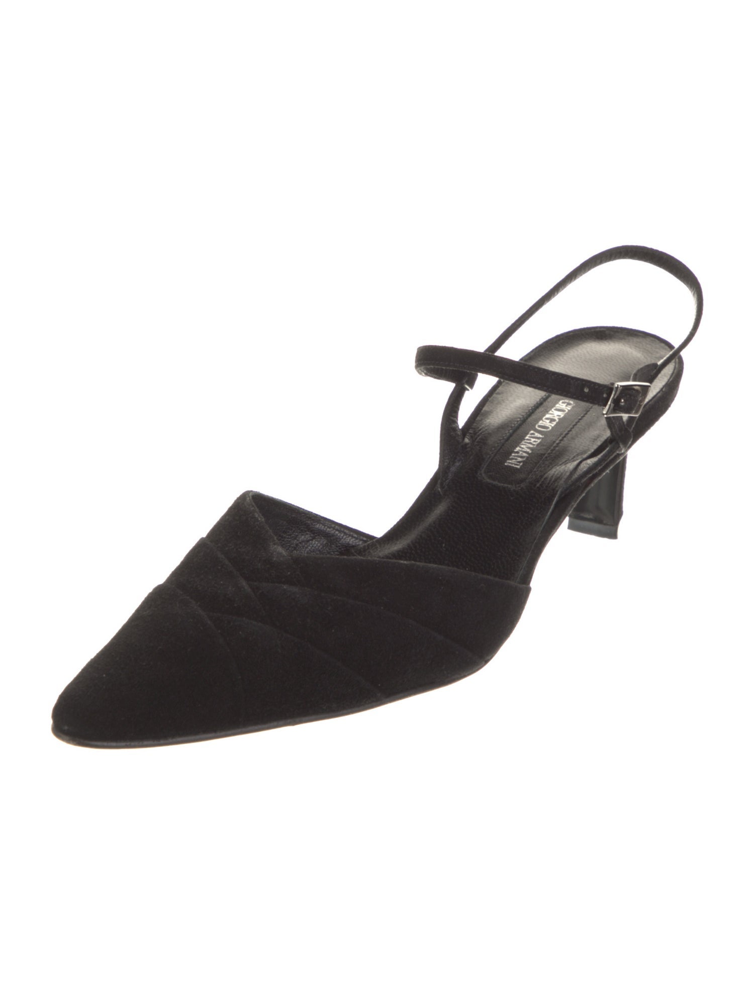 Giorgio Armani Suede Slingback Pumps