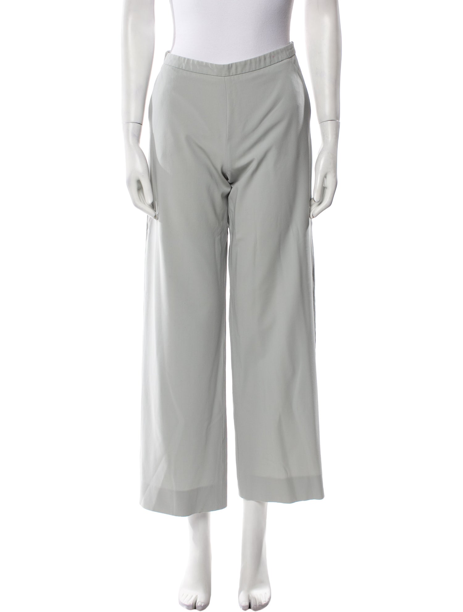 GIORGIO ARMANI / Gray Wool Wide Slacks Giorgio Armani Linen Wide