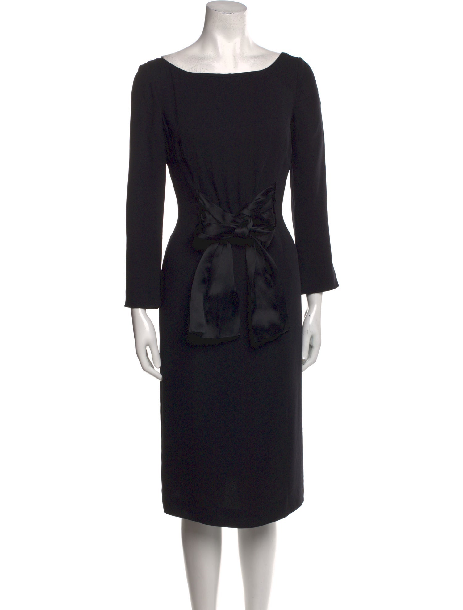 Giorgio Armani Bateau Neckline Knee-Length Dress