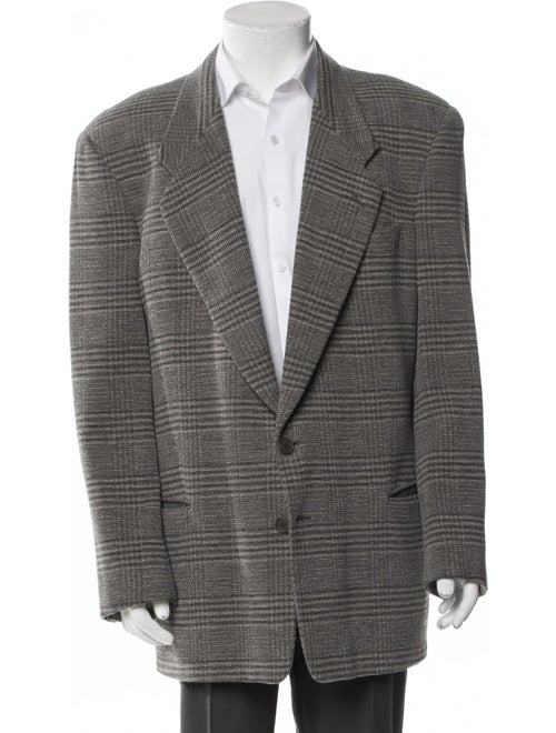 Giorgio Armani Plaid Print Blazer