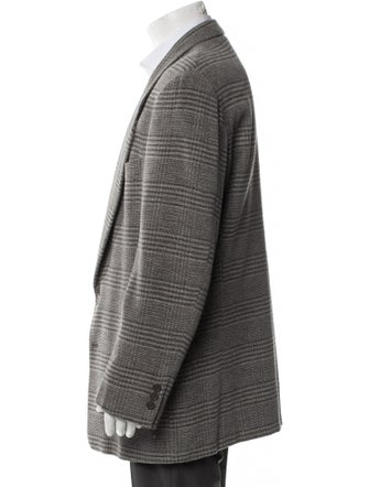 Giorgio Armani Plaid Print Blazer