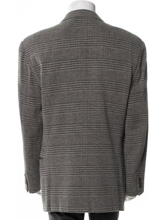 Giorgio Armani Plaid Print Blazer