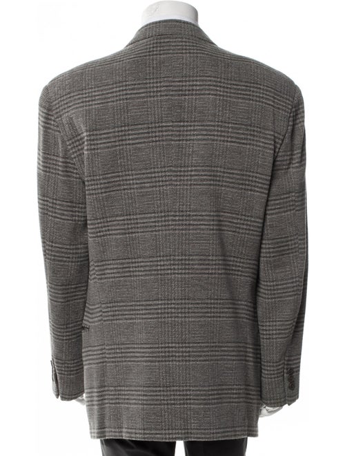 Giorgio Armani Plaid Print Blazer