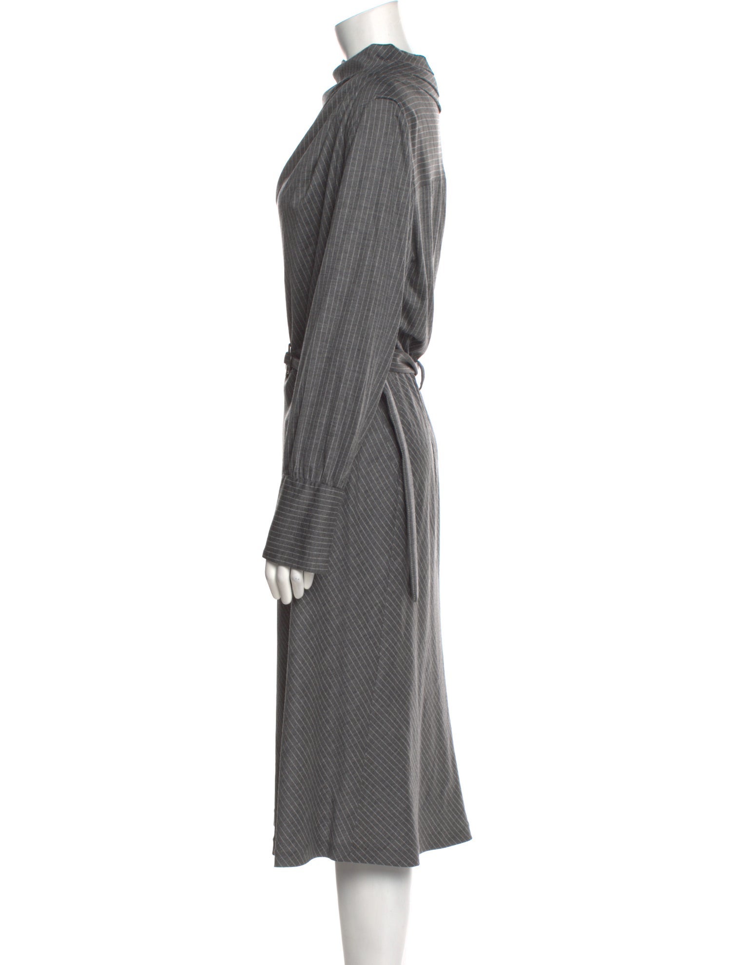 Giorgio Armani Virgin Wool Midi Length Dress