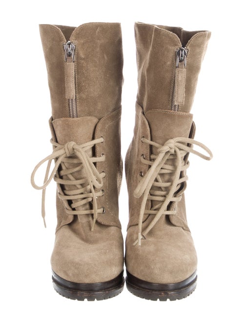 Giorgio Armani Suede Lace-Up Boots