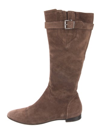 Giorgio Armani Suede Riding Boots
