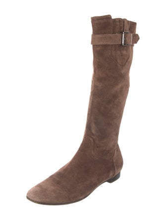 Giorgio Armani Suede Riding Boots