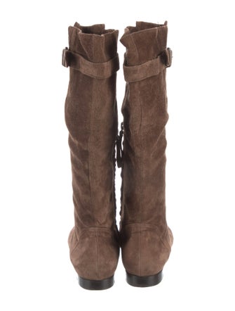 Giorgio Armani Suede Riding Boots