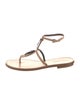 Giorgio Armani Leather T-Strap Sandals