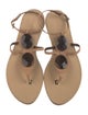 Giorgio Armani Leather T-Strap Sandals