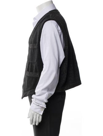 Giorgio Armani Wool Plaid Print Vest