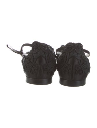 Giorgio Armani Satin Floral Print Flats