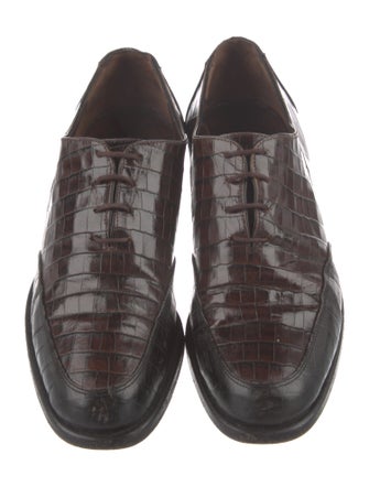 Giorgio Armani Embossed Leather Oxfords