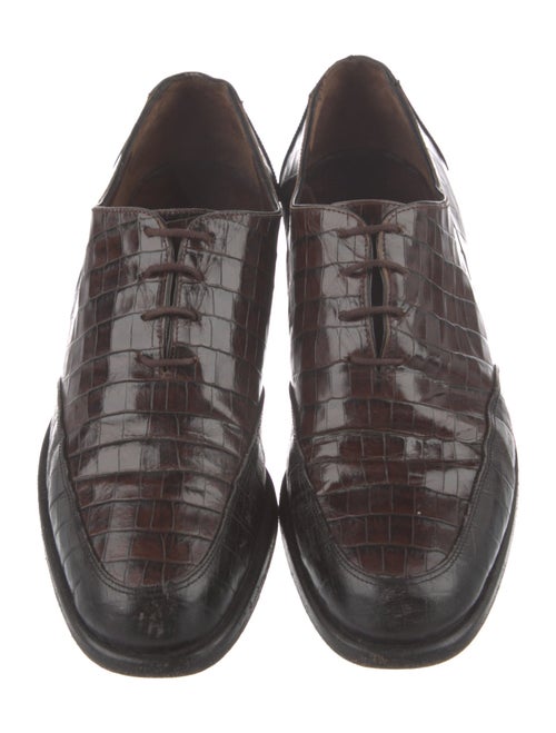 Giorgio Armani Embossed Leather Oxfords